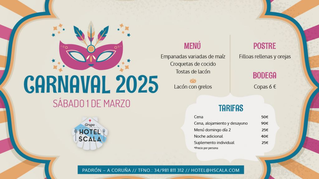 ¡Llega la fiesta más divertida del año al Hotel Scala! Celebra con nosotros el Carnaval